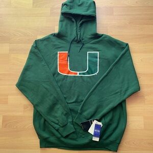 SOLD! Miami Hurricanes Hoodie Men’s Size L (NWT)